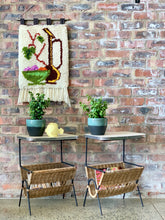 Load image into Gallery viewer, Retro cane magazine table with Formica top
