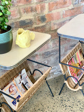 Load image into Gallery viewer, Retro cane magazine table with Formica top
