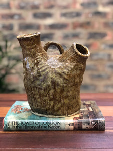 Brown handmade pottery vase