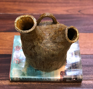 Brown handmade pottery vase