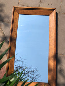 Rectangular oak framed mirror