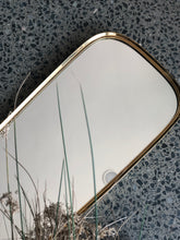 Load image into Gallery viewer, Retro brass framed mirror
