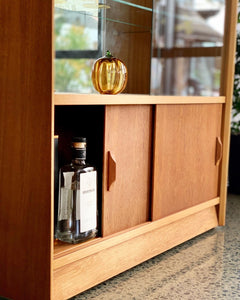 60's "Gibbs" teak bookcase/ drinks cabinet