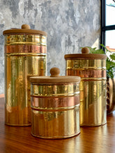 Load image into Gallery viewer, Brass set of canisters
