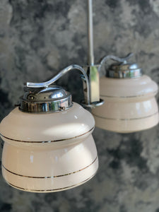 Ceiling Pendant With Pink Glass