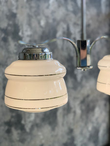 Ceiling Pendant With Pink Glass