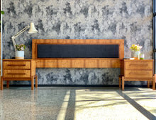 Load image into Gallery viewer, Cubist Headboard With Pedestals
