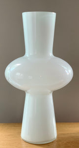 White Modernist Glass Vase