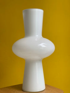 White Modernist Glass Vase