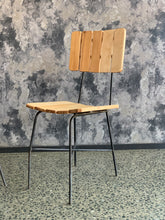 Load image into Gallery viewer, Mid-Century Slatted wood &amp; Steel Chair
