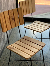 Load image into Gallery viewer, Mid-Century Slatted wood &amp; Steel Chair
