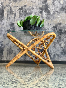 Unique retro cane side table