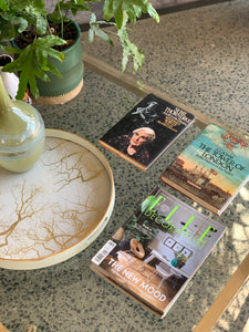 Rectangle brass & glass coffee table