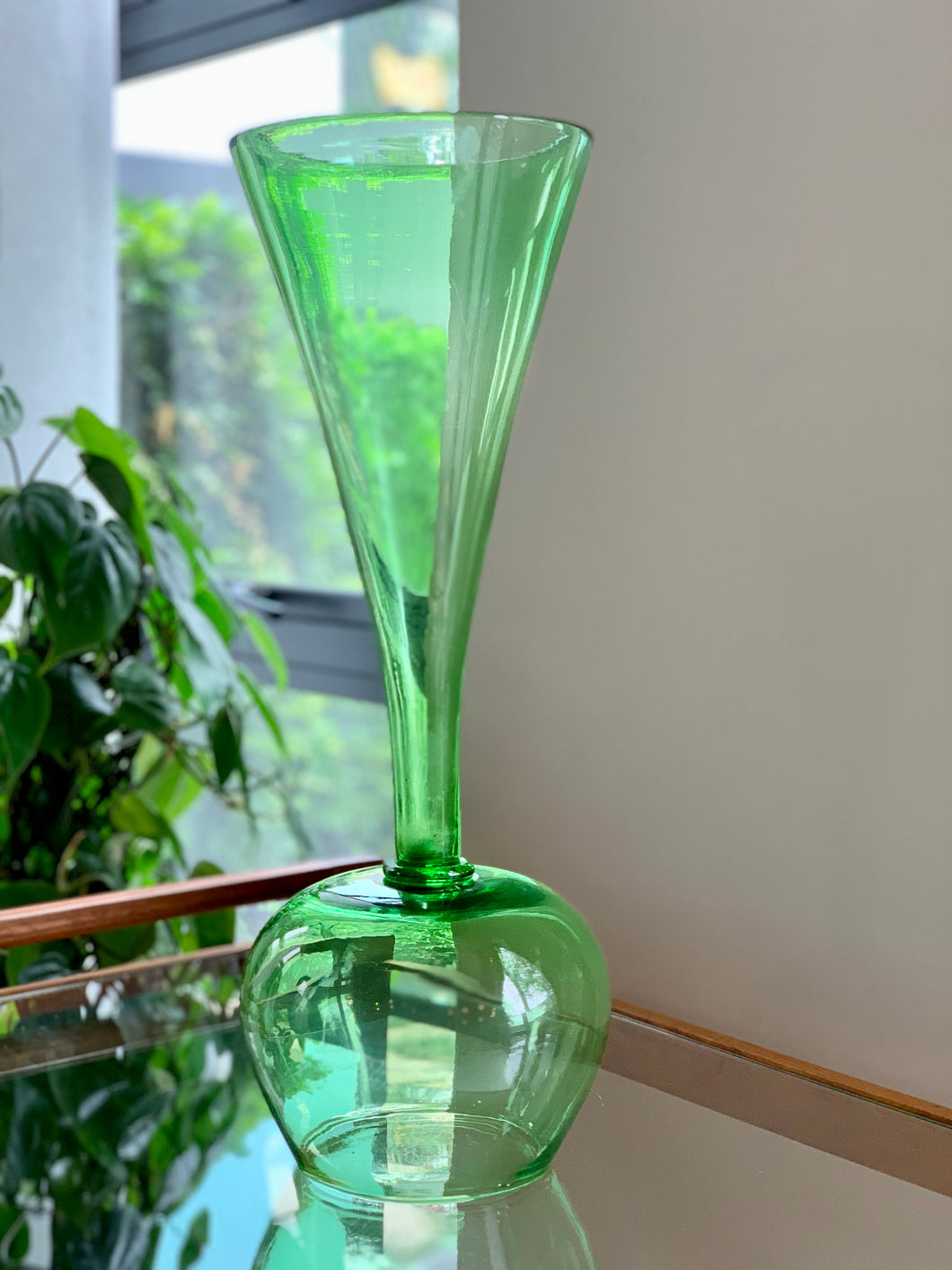 Green Glass Vase