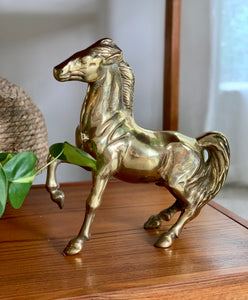 Vintage Solid Brass Horses