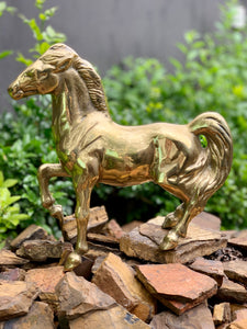 Vintage Solid Brass Horses