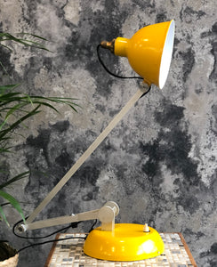 Retro yellow desk lamp