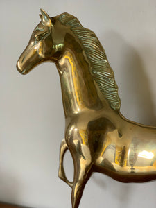 Vintage Solid Brass Horses