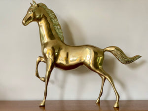 Vintage Solid Brass Horses