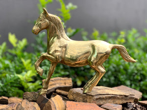 Vintage Solid Brass Horses