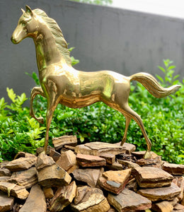 Vintage Solid Brass Horses