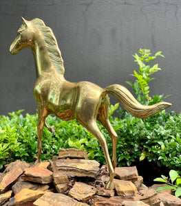 Vintage Solid Brass Horses