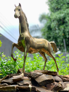 Vintage Solid Brass Horses