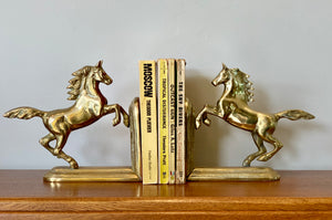 Brass Horse Figurine Bookends