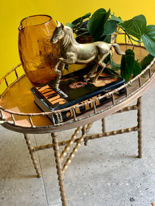 Vintage Brass Tray Table