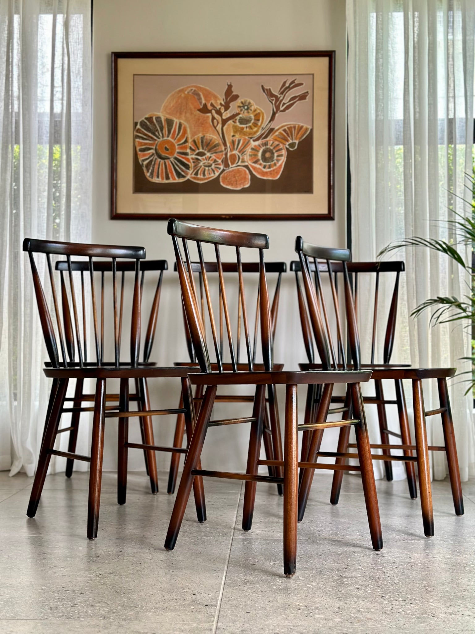 Vintage outlet spindle chairs