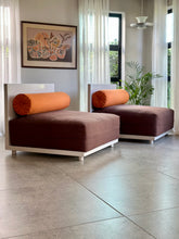 Load image into Gallery viewer, A Pair of Large Modular Lounge Chairs
