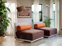 Load image into Gallery viewer, A Pair of Large Modular Lounge Chairs
