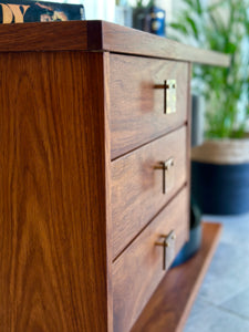 Retro Kiaat Dressing Table with Stool