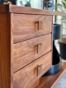 Retro Kiaat Dressing Table with Stool