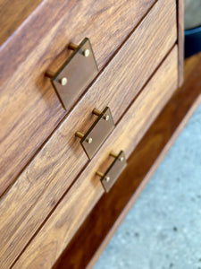 Retro Kiaat Dressing Table with Stool