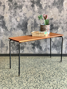 Small steel and wood side table