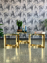 Load image into Gallery viewer, Brass &amp; Glass Coffee Table
