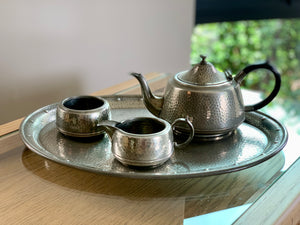 Vintage Civic Pewter Tea Set