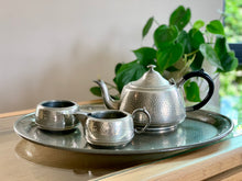 Load image into Gallery viewer, Vintage Civic Pewter Tea Set
