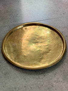 Vintage Round Brass Platter Tray