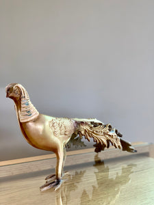 Vintage Brass Pheasant Figurine