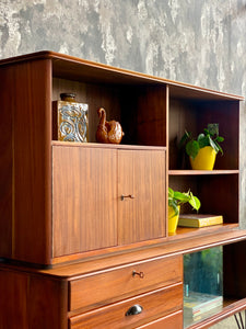 Mahogany wall unit/ drinks cabinet