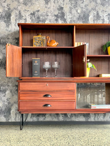 Mahogany wall unit/ drinks cabinet