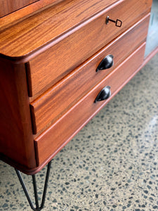 Mahogany wall unit/ drinks cabinet