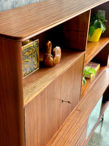 Mahogany wall unit/ drinks cabinet