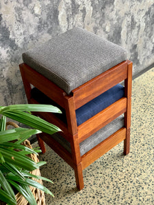 Set of 3 retro stackable stools/ side tables