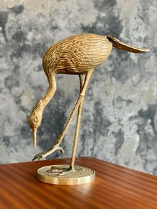 Vintage Brass Heron figurine