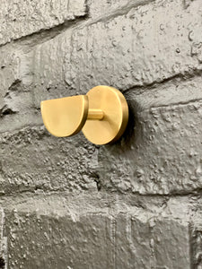 Brass wall hook (half round)