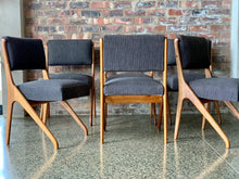 Load image into Gallery viewer, Set of 6 retro dining chairs
