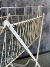 Load image into Gallery viewer, Vintage metal baby crib on wheels
